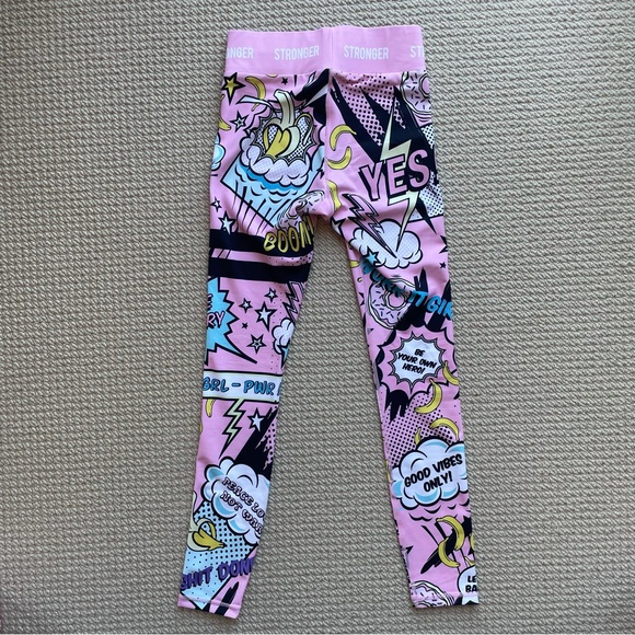 Stronger Pink Punch Ice Cream Leggings Size XS - Picture 7 of 8